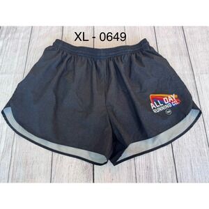 BOA All Day Running Co Shorts Womens XL Gray Graphic Athletic Running Split Leg